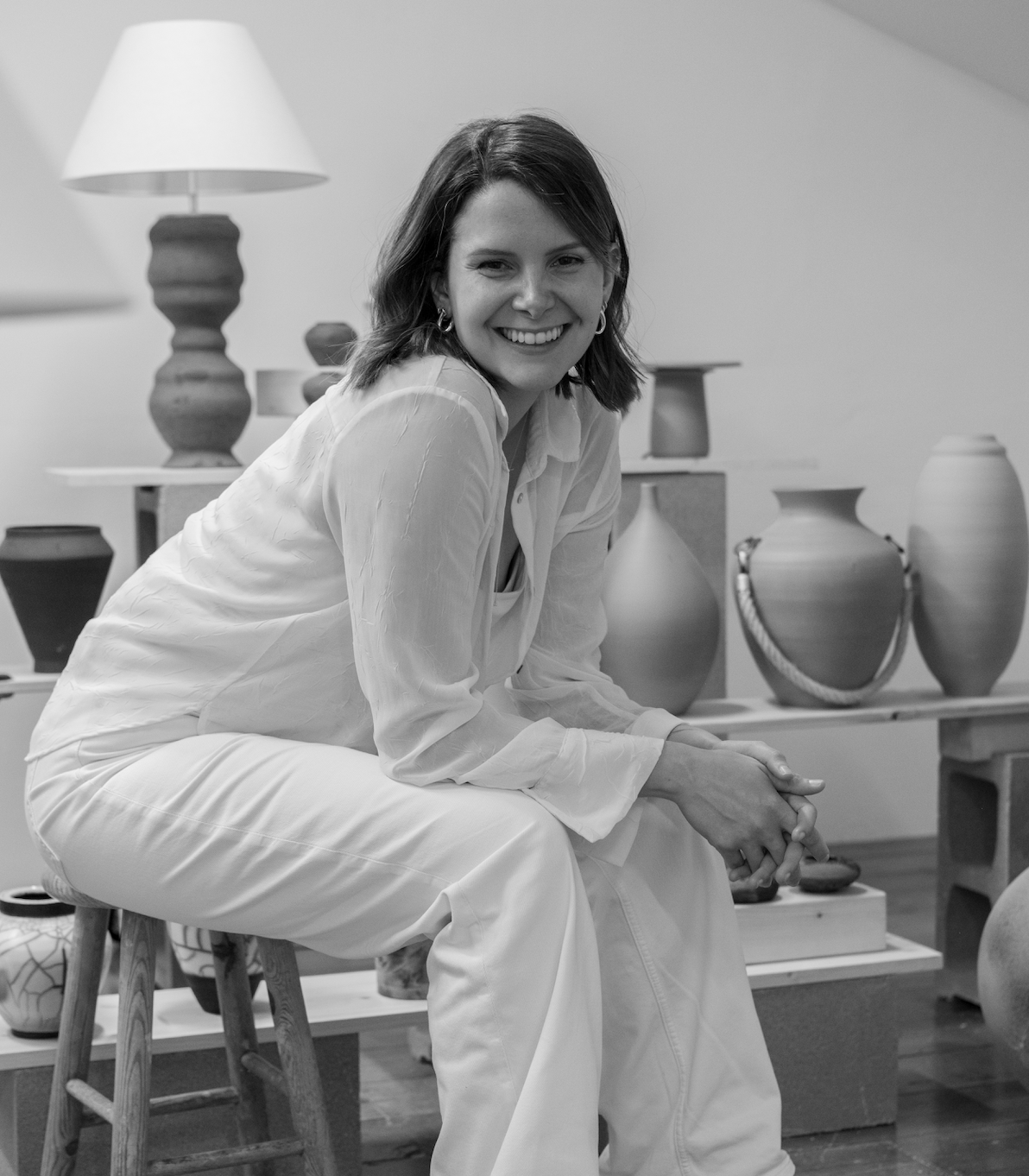 Ambar Hoyos en el taller